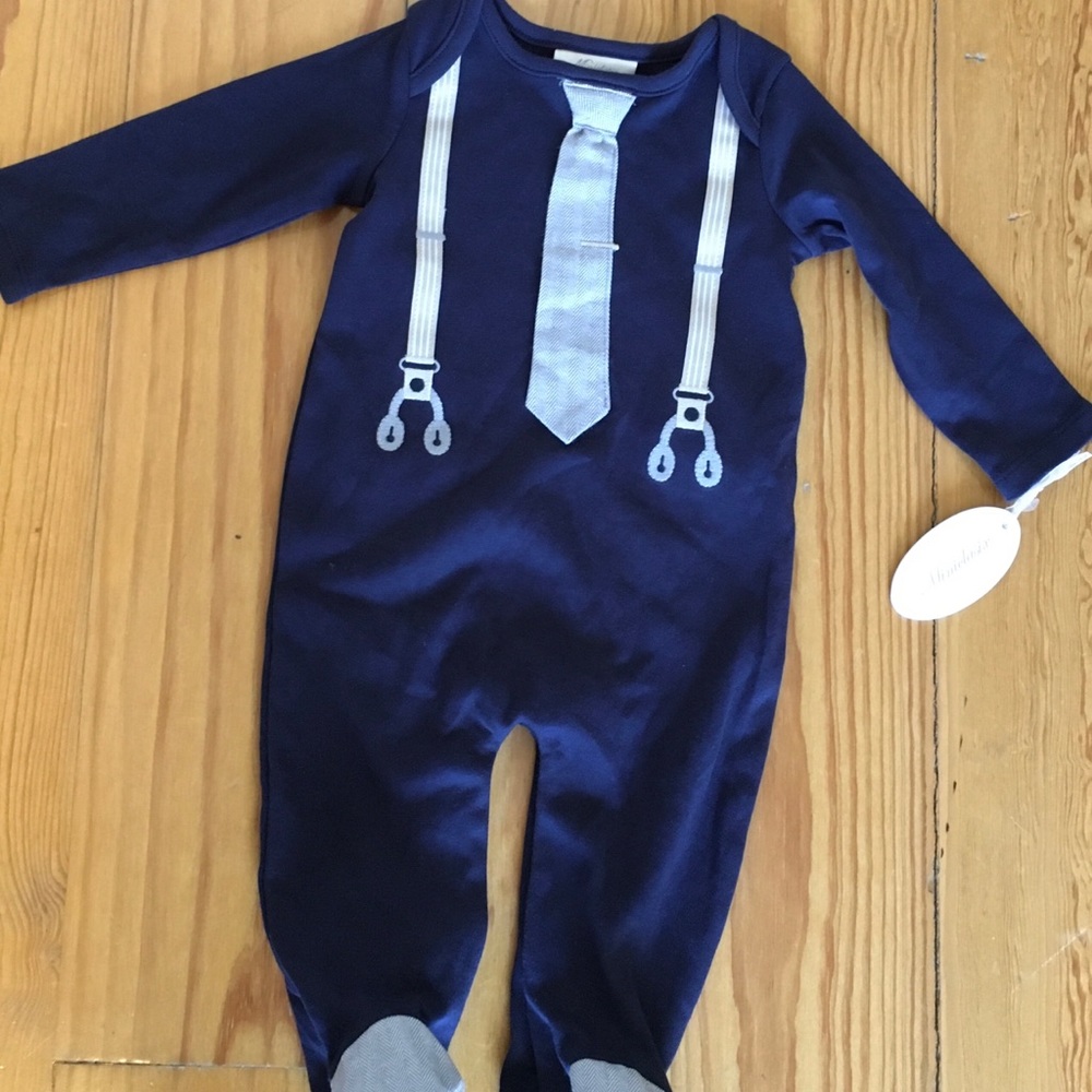 Miniclasix baby tuxedo style footie